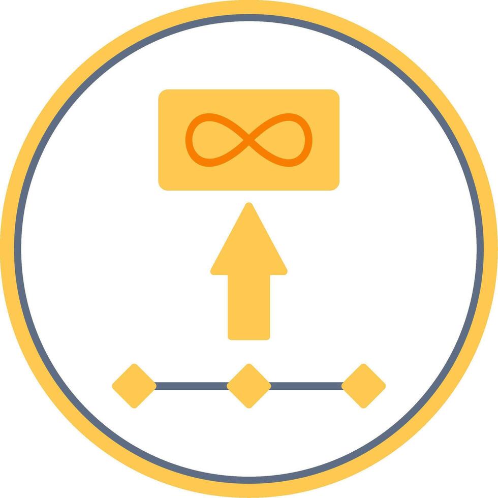 Unlimited Storage Flat Circle Icon vector