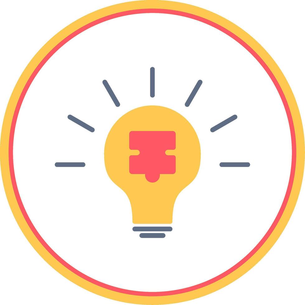 Solution Flat Circle Icon vector