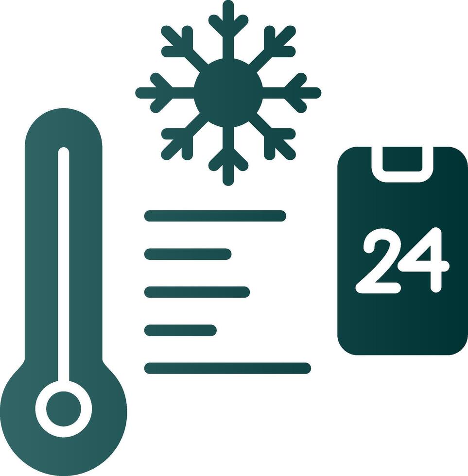 Temperature Control Glyph Gradient Icon vector