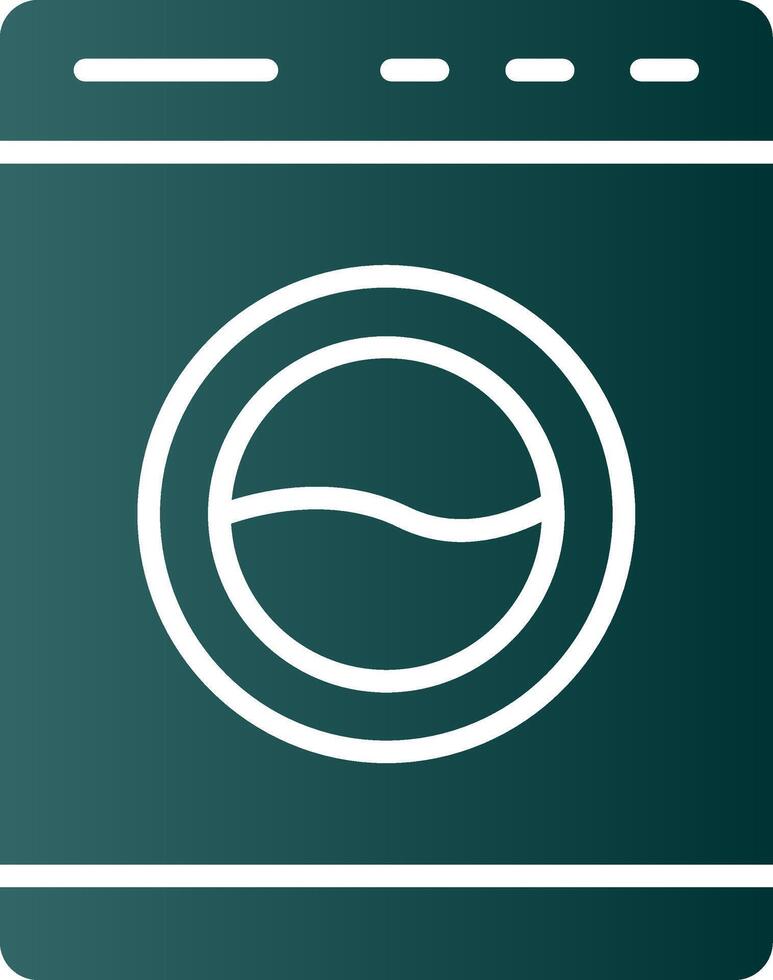 Washing Machine Glyph Gradient Icon vector