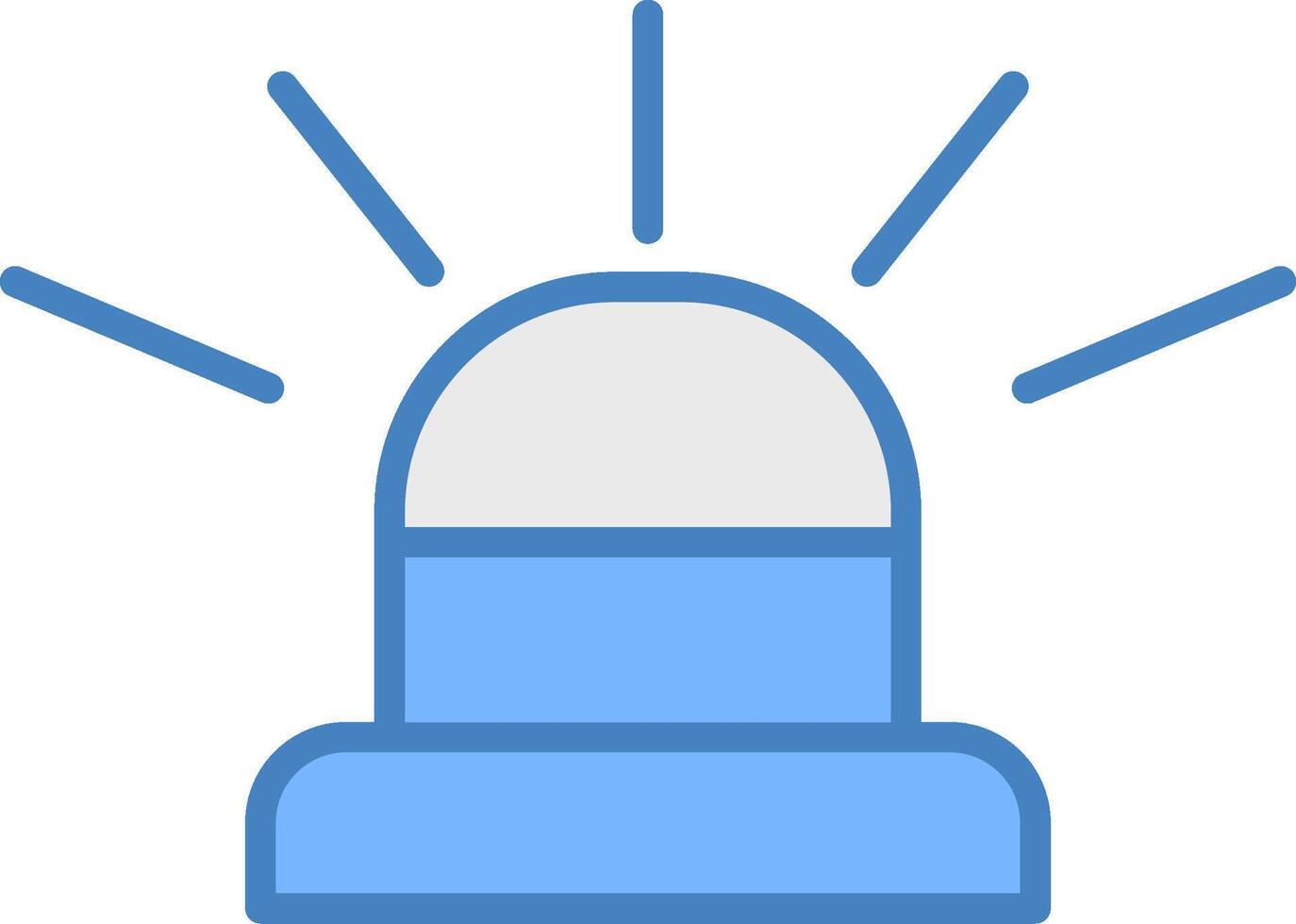 Siren Line Filled Blue Icon vector
