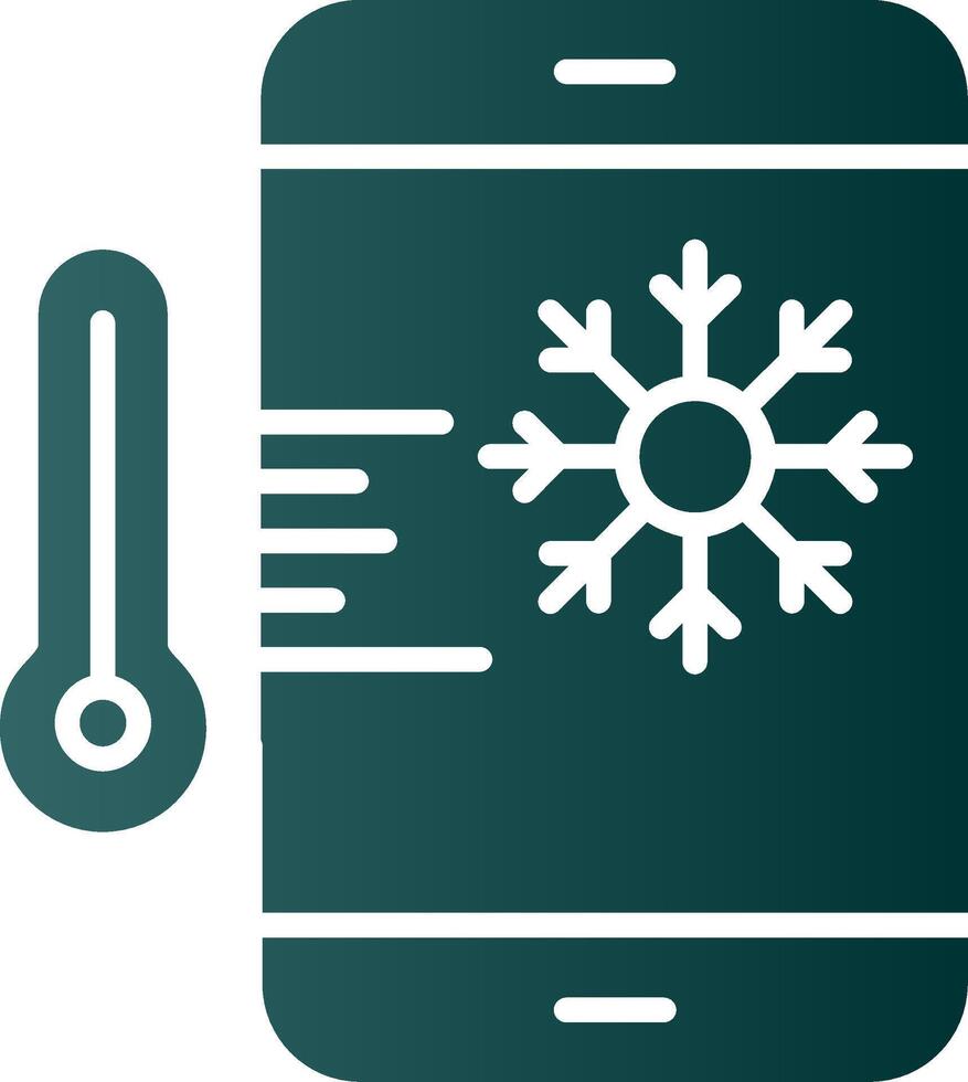 Thermostat Glyph Gradient Icon vector
