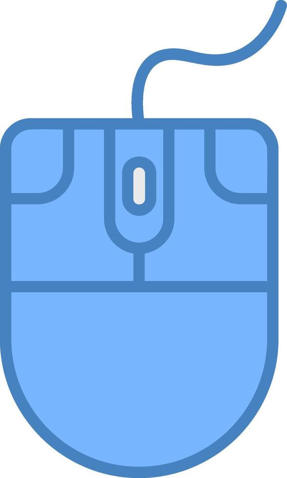 Mouse Line Filled Blue Icon vector