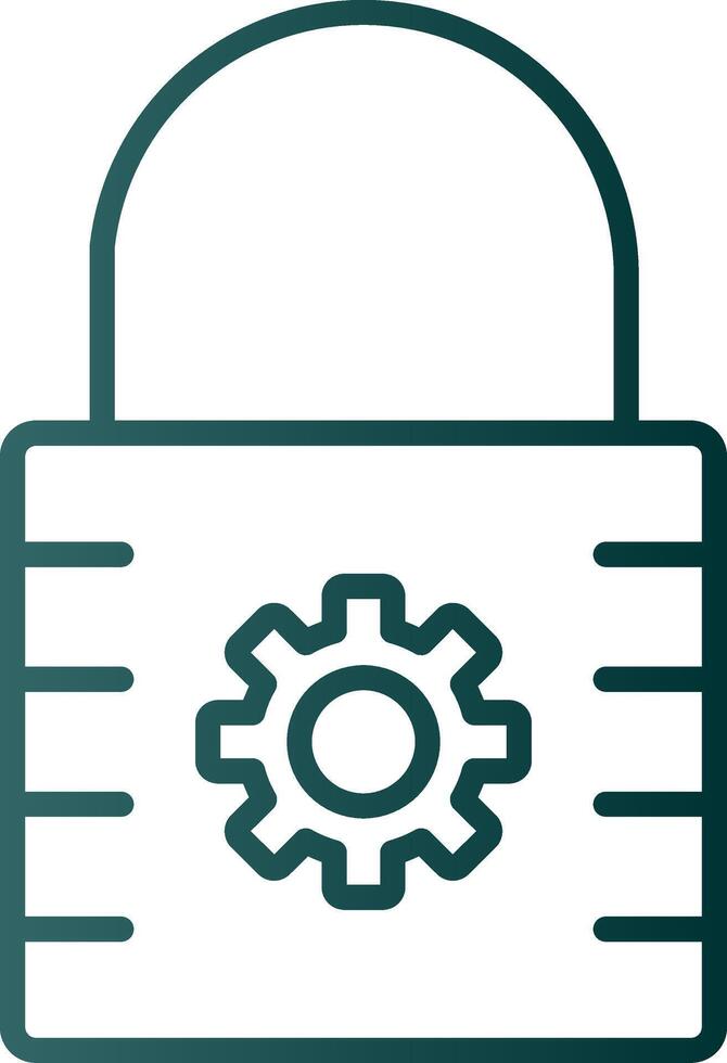 Lock Line Gradient Icon vector