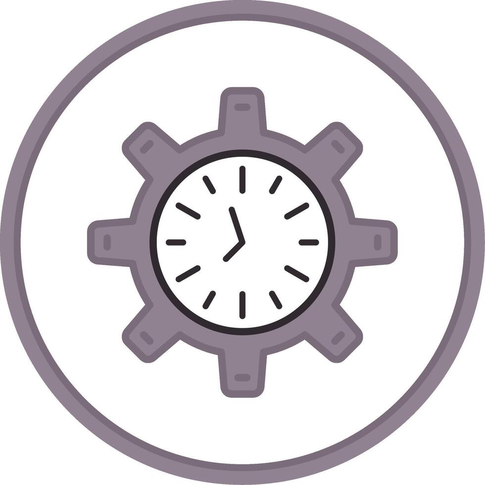Time management Flat Circle Icon vector