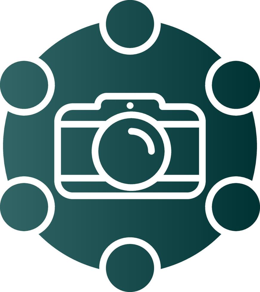 Camera Glyph Gradient Icon vector