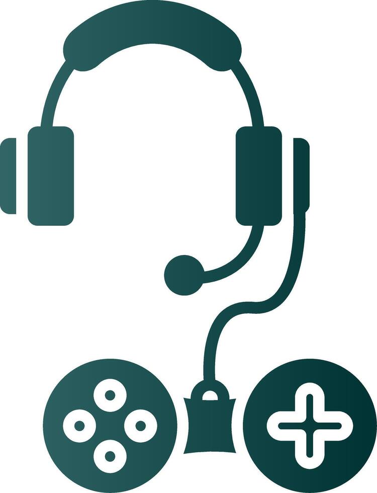 Headphones Glyph Gradient Icon vector