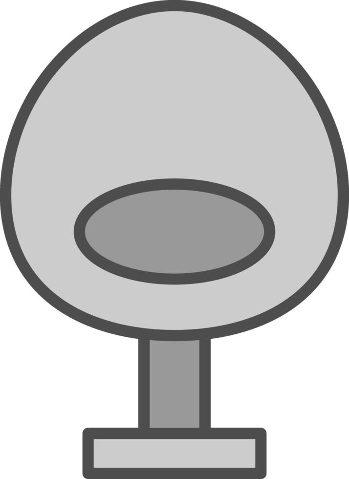 Stool Line Filled Greyscale Icon Design vector