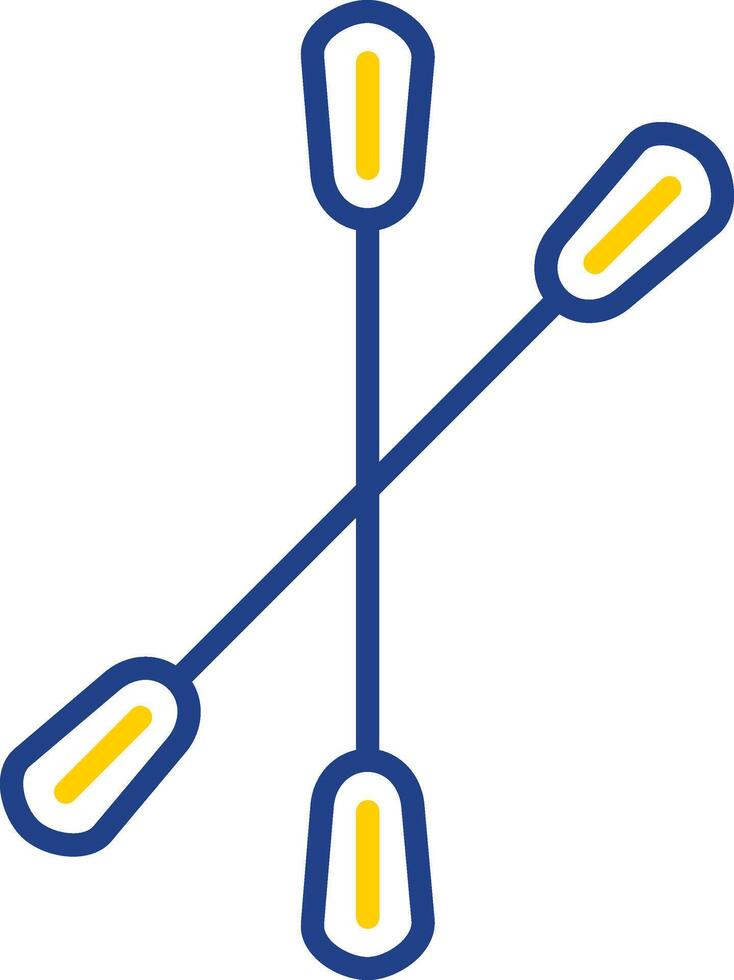 Paddle Line Two Colour Icon Design vector