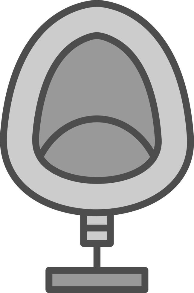 Egg Chair Line Filled Greyscale Icon Design vector