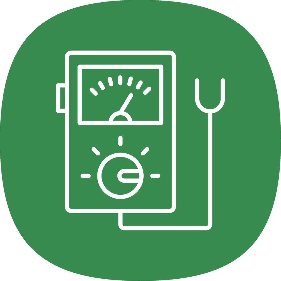 Tester Line Curve Icon Design vector