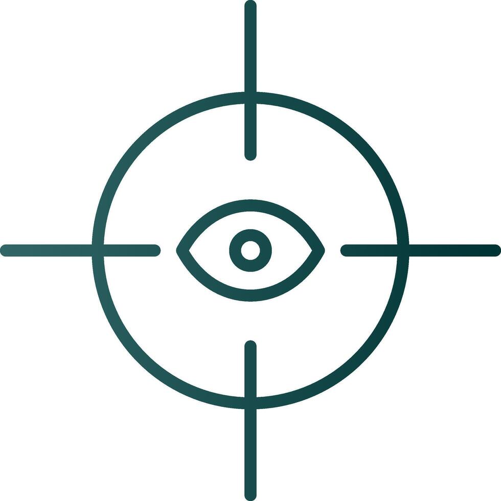 Spyhole Line Gradient Icon vector