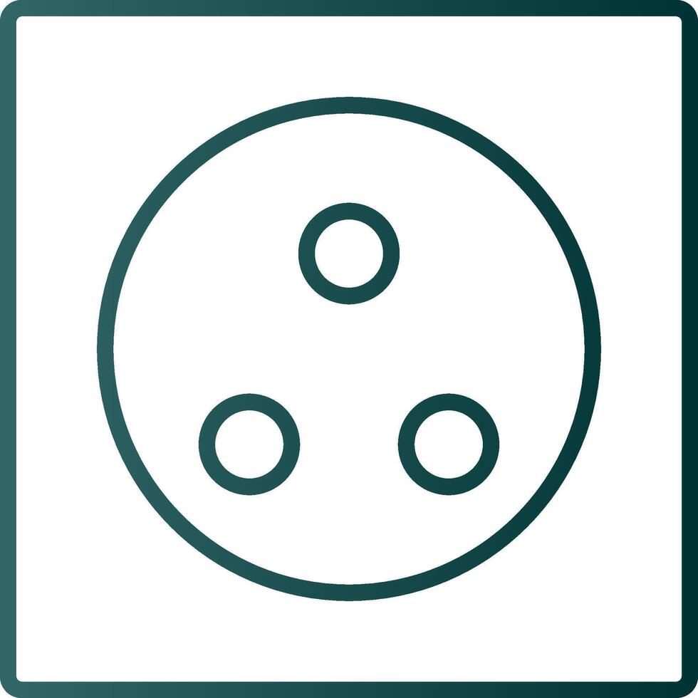 Wall Plug Line Gradient Icon vector
