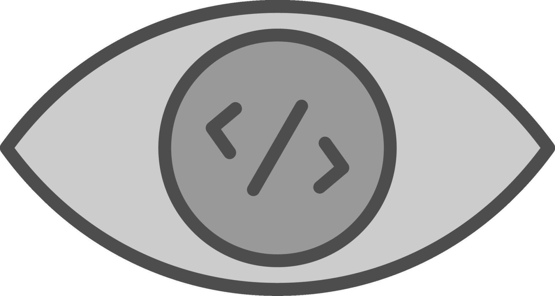 Vision Line Filled Greyscale Icon Design vector