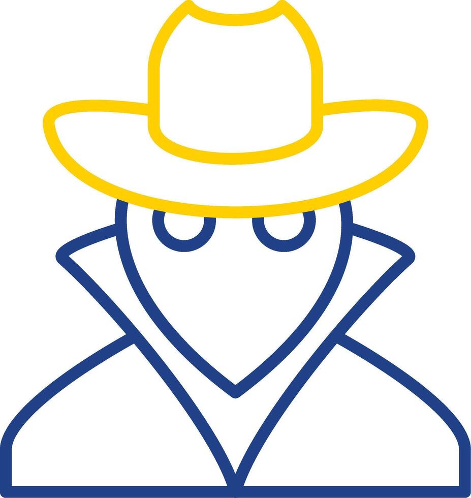 Spy Line Two Colour Icon Design vector