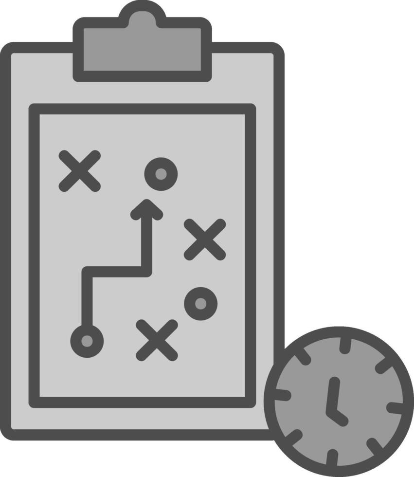 Marketing Strategy Line Filled Greyscale Icon Design vector