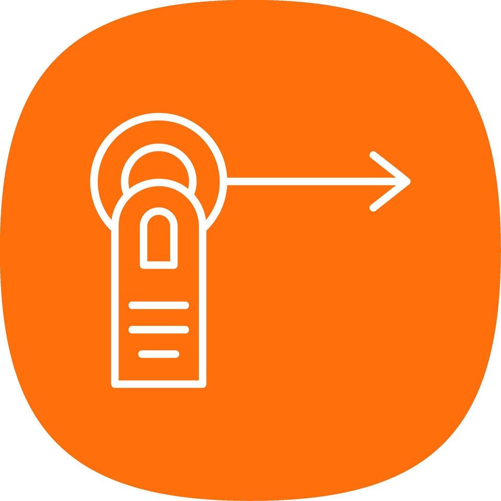 Tap Drag Line Curve Icon Design vector