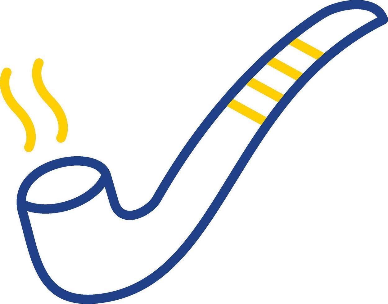 Smoking Pipe Line Two Colour Icon Design vector