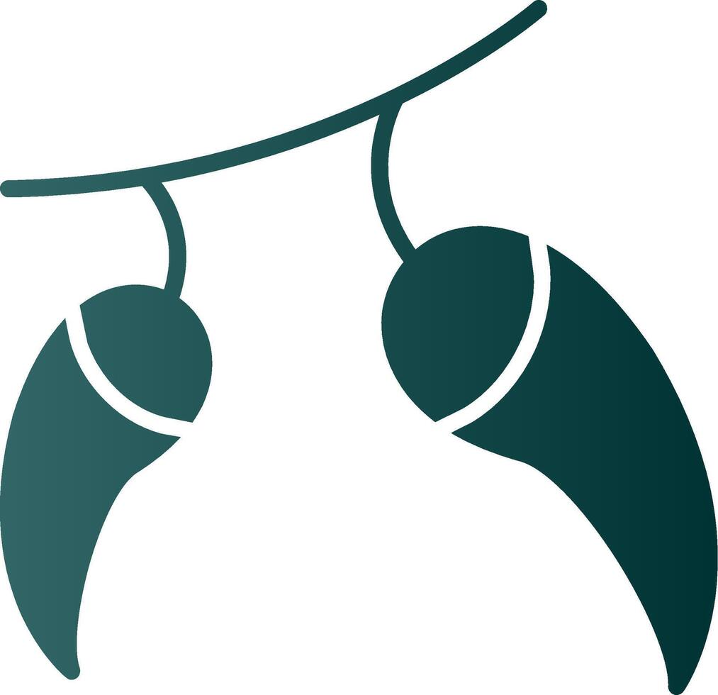 Chilli Glyph Gradient Icon vector