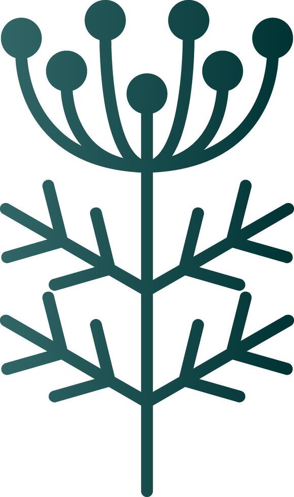 Dill Glyph Gradient Icon vector