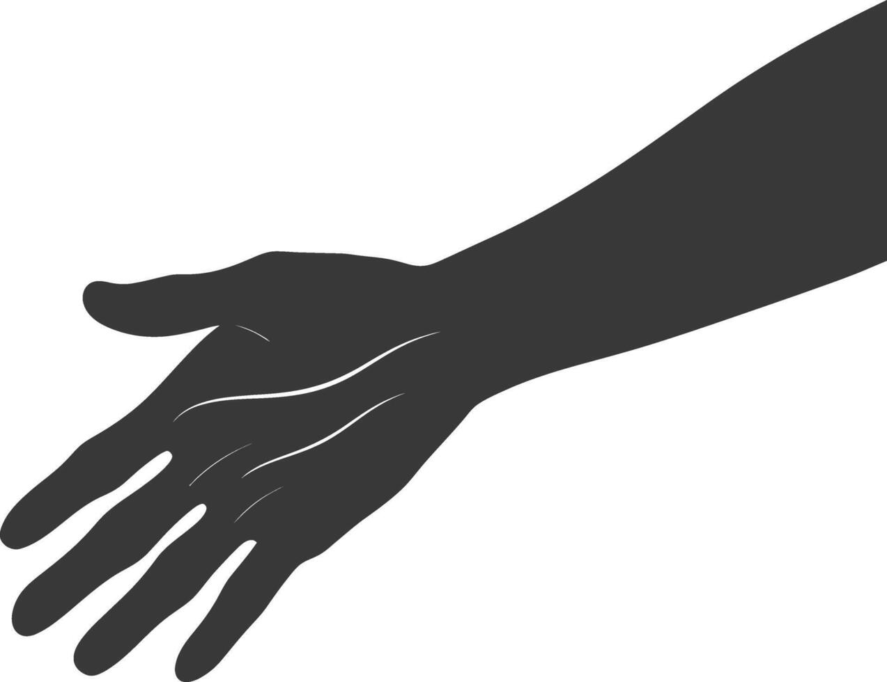 Silhouette Joining Hands holding in Harmony and Peace Between Races vector