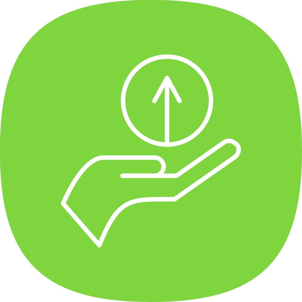 Upload Line Curve Icon Design vector