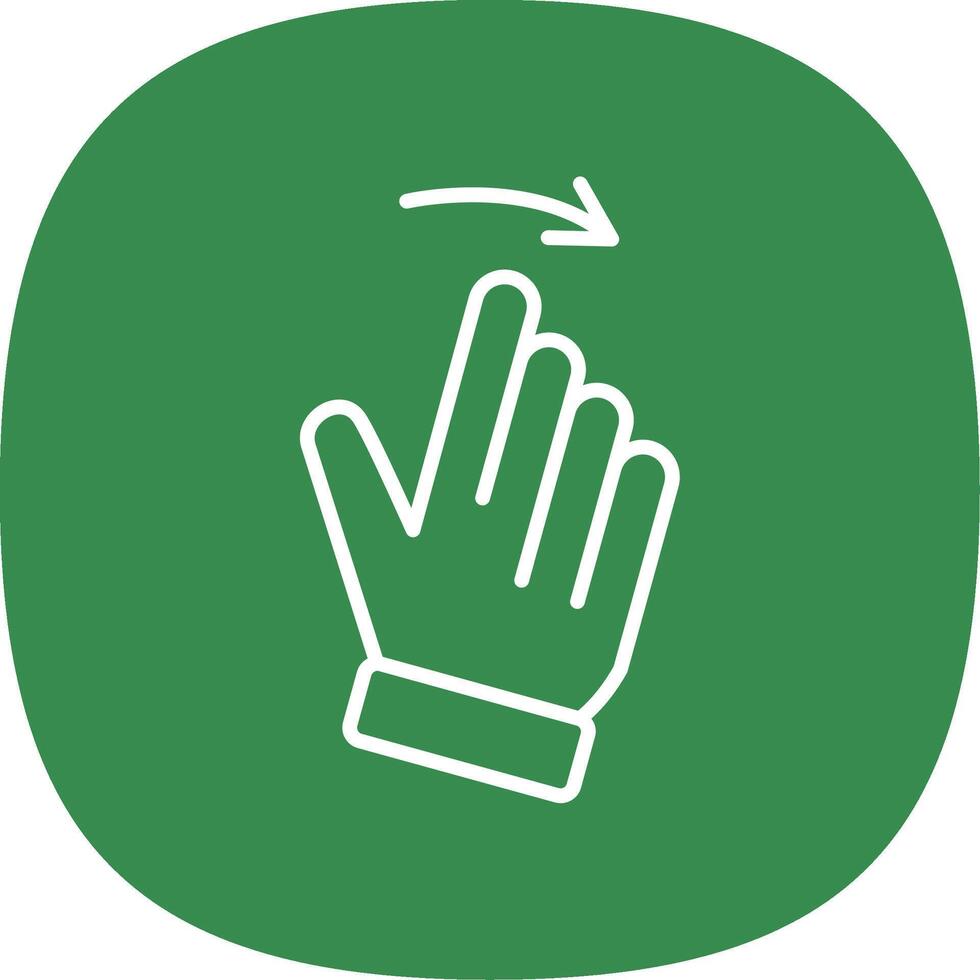 Swipe Right Line Curve Icon Design vector