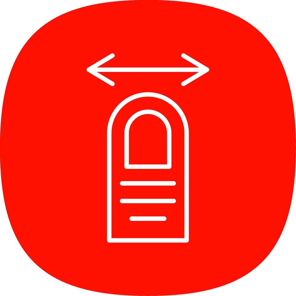 Tap Drag Line Curve Icon Design vector