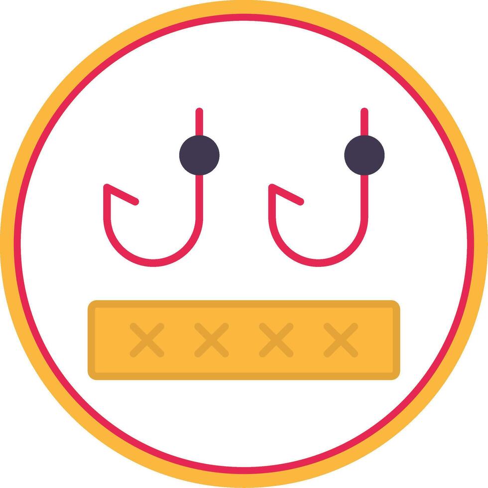 Phising Flat Circle Icon vector