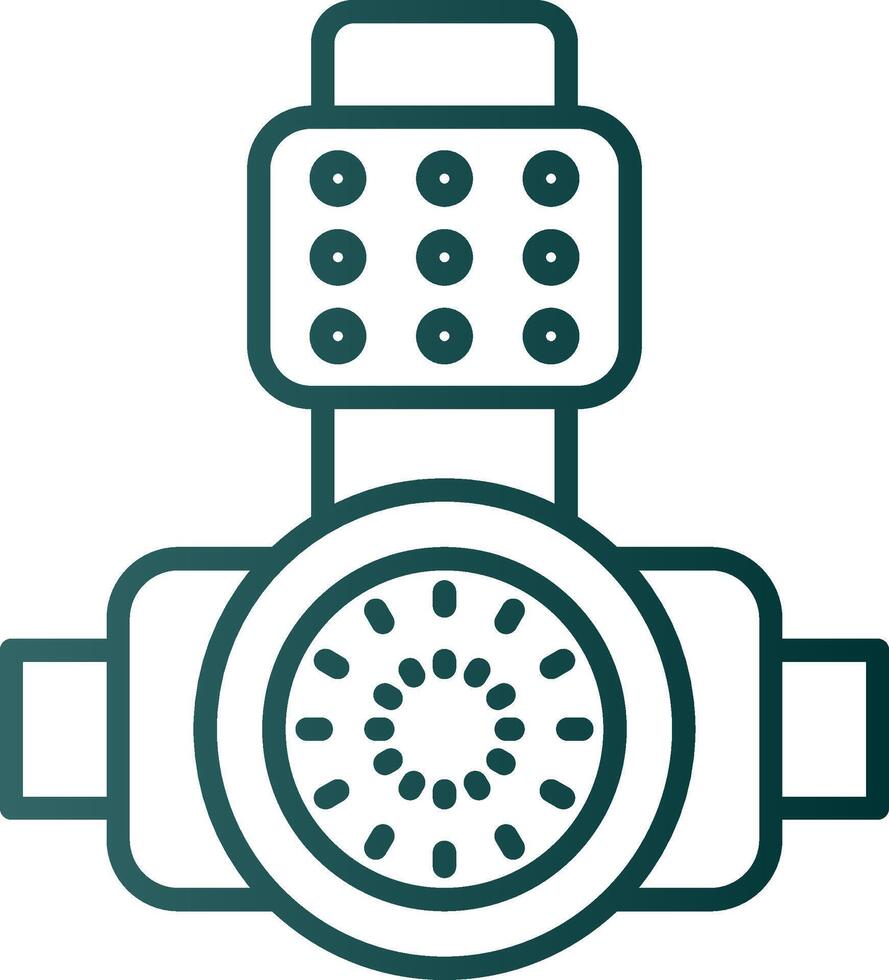 Head Light Line Gradient Icon vector