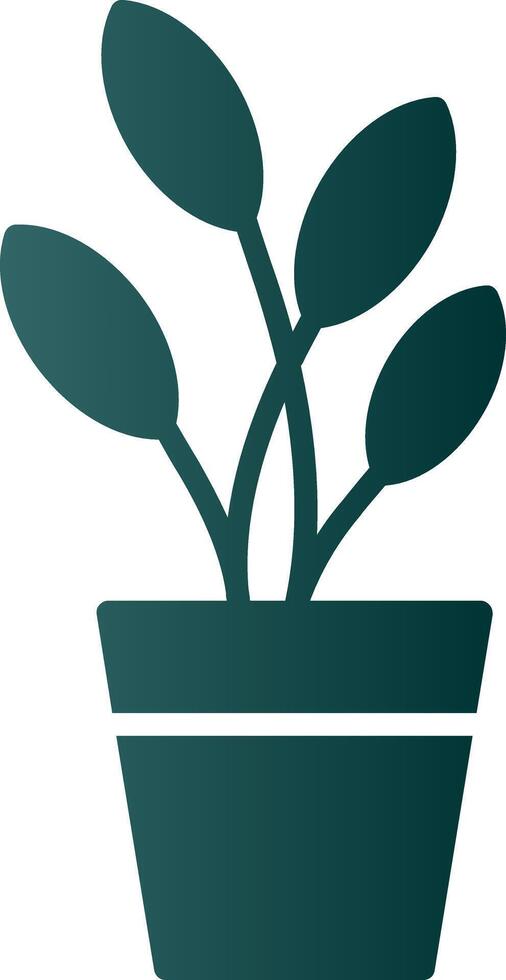 Dumb Cane Glyph Gradient Icon vector