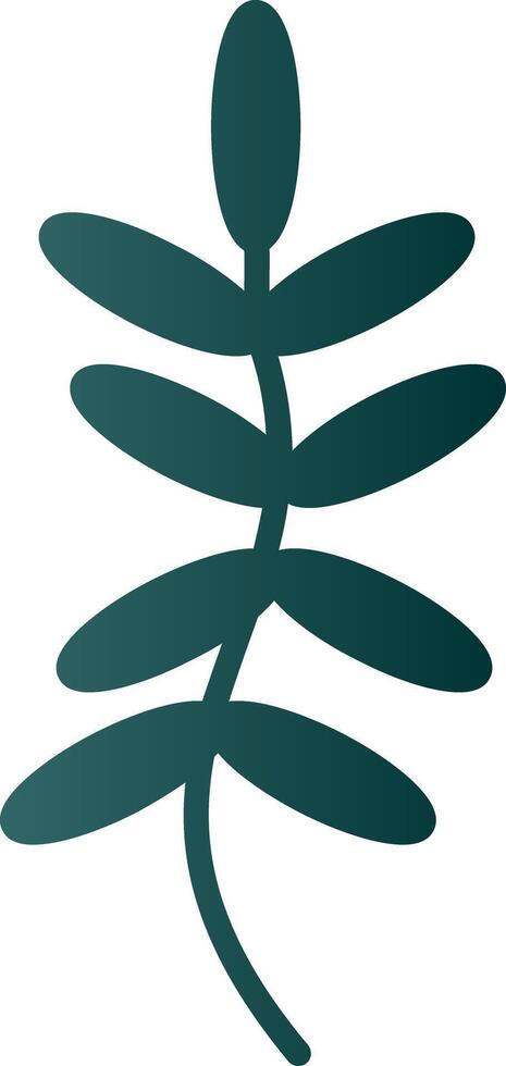 Fern Glyph Gradient Icon vector