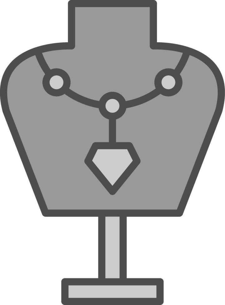 Mannequin Line Filled Greyscale Icon Design vector