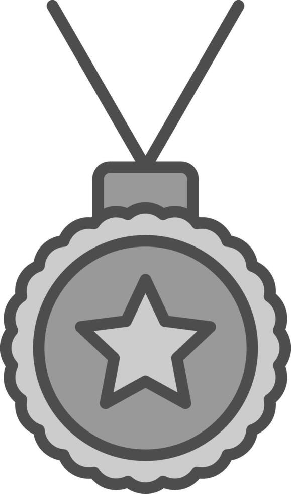 Medal Line Filled Greyscale Icon Design vector