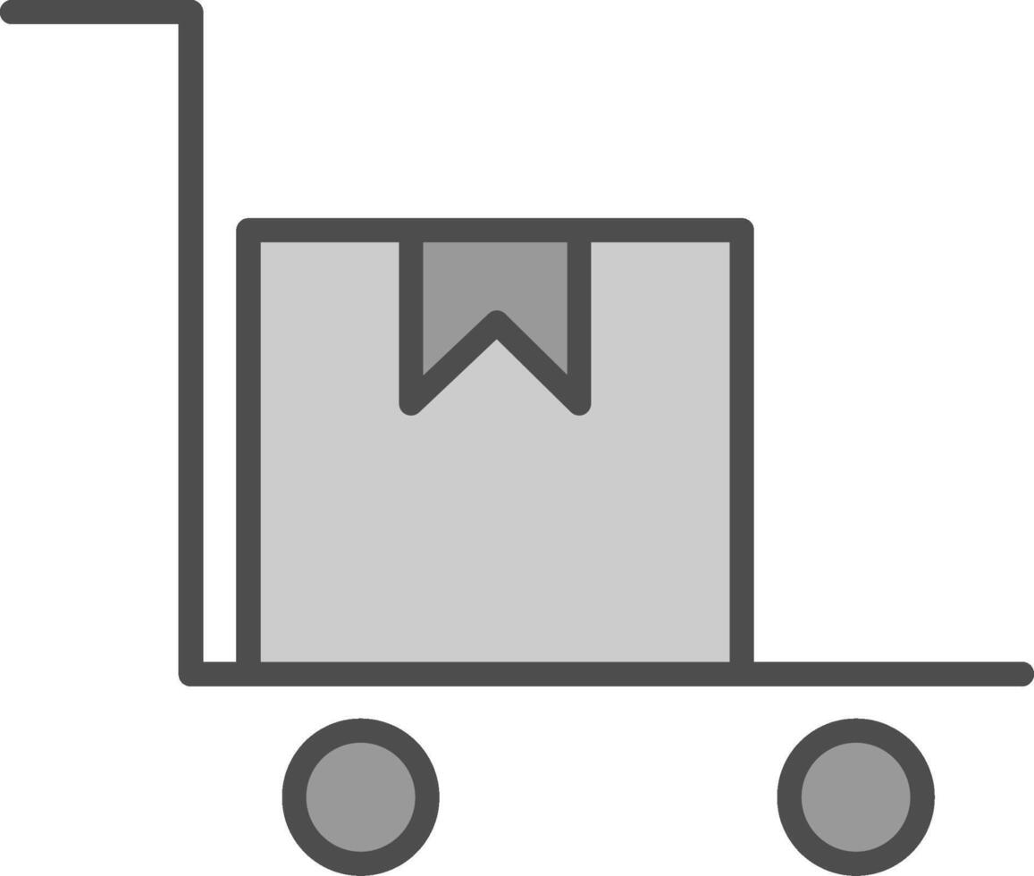 Supplier Line Filled Greyscale Icon Design vector
