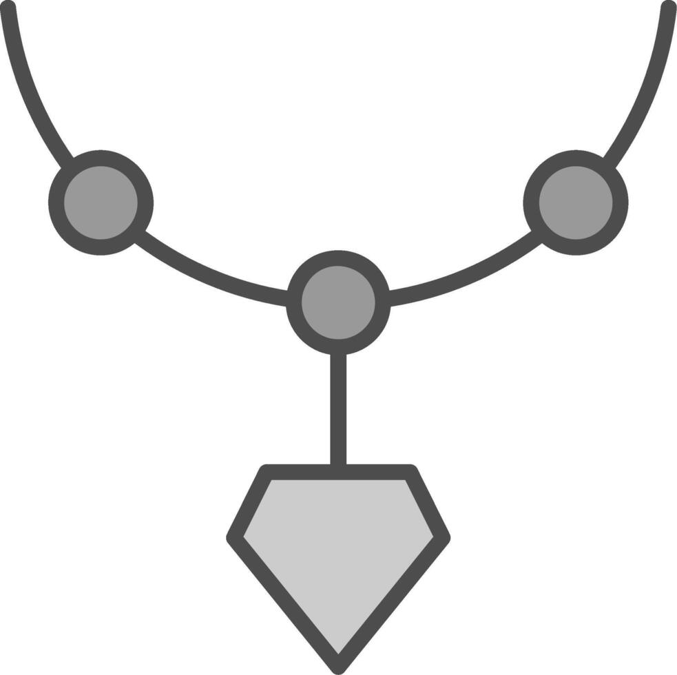 Locket Line Filled Greyscale Icon Design vector