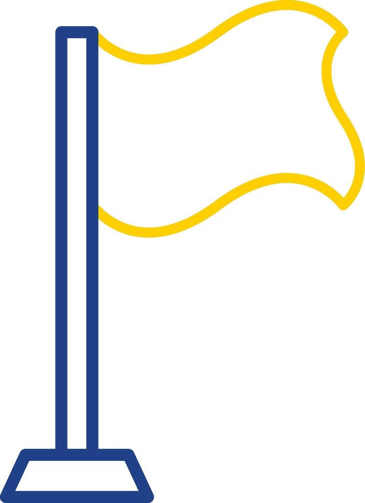 Flag Line Two Colour Icon Design vector