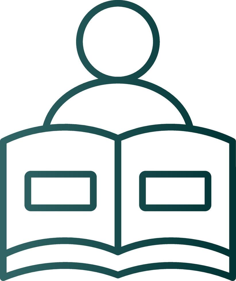 Reading Book Line Gradient Icon vector