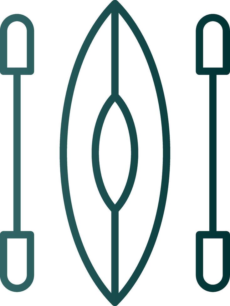 Kayak Line Gradient Icon vector