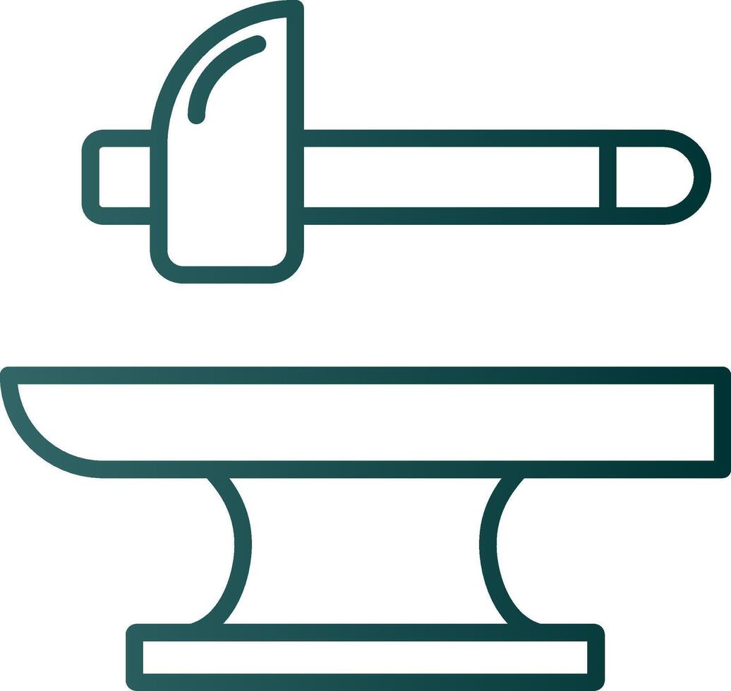 Blacksmith Line Gradient Icon vector