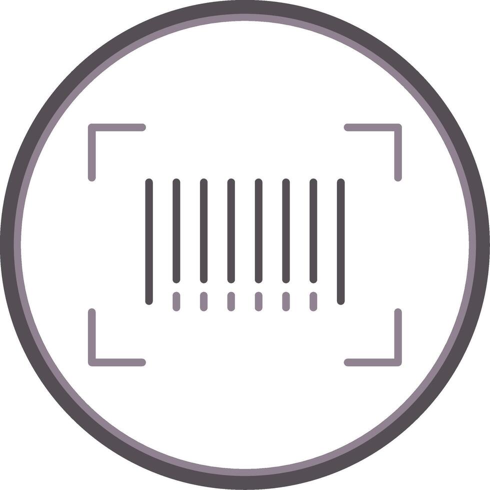 Bar Code Flat Circle Icon vector