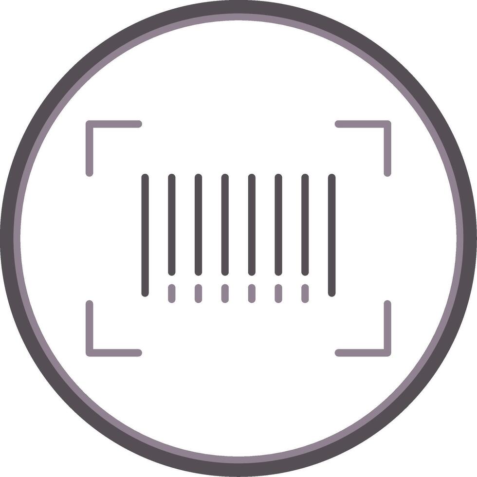 Bar Code Flat Circle Icon vector