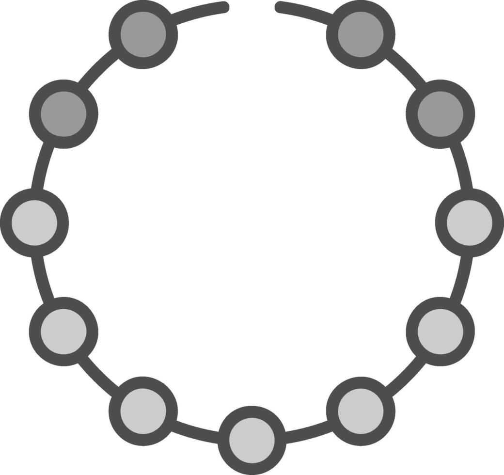Bracelet Line Filled Greyscale Icon Design vector