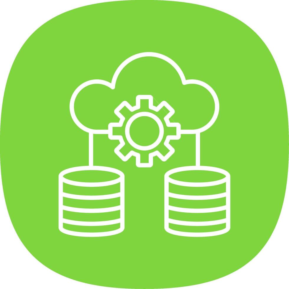 Data Storage Line Curve Icon Design vector