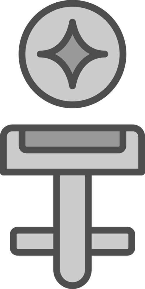 Cufflinks Line Filled Greyscale Icon Design vector