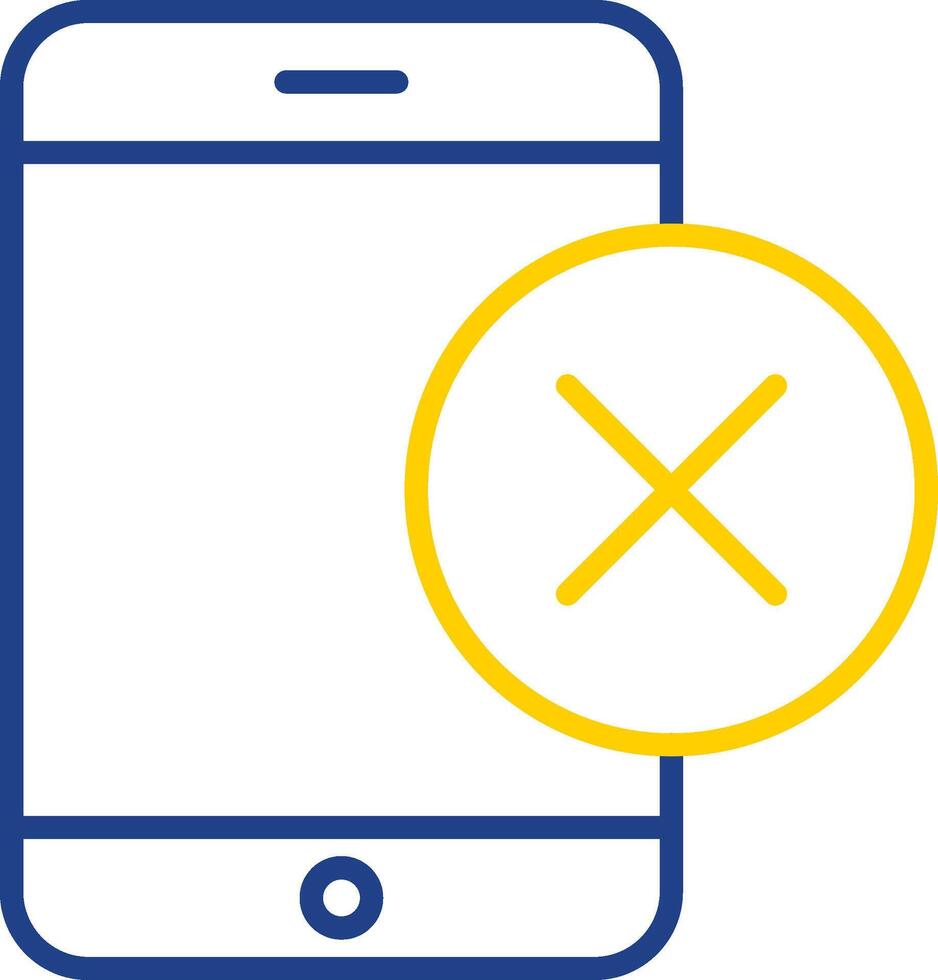 Smartphone Line Two Colour Icon Design vector