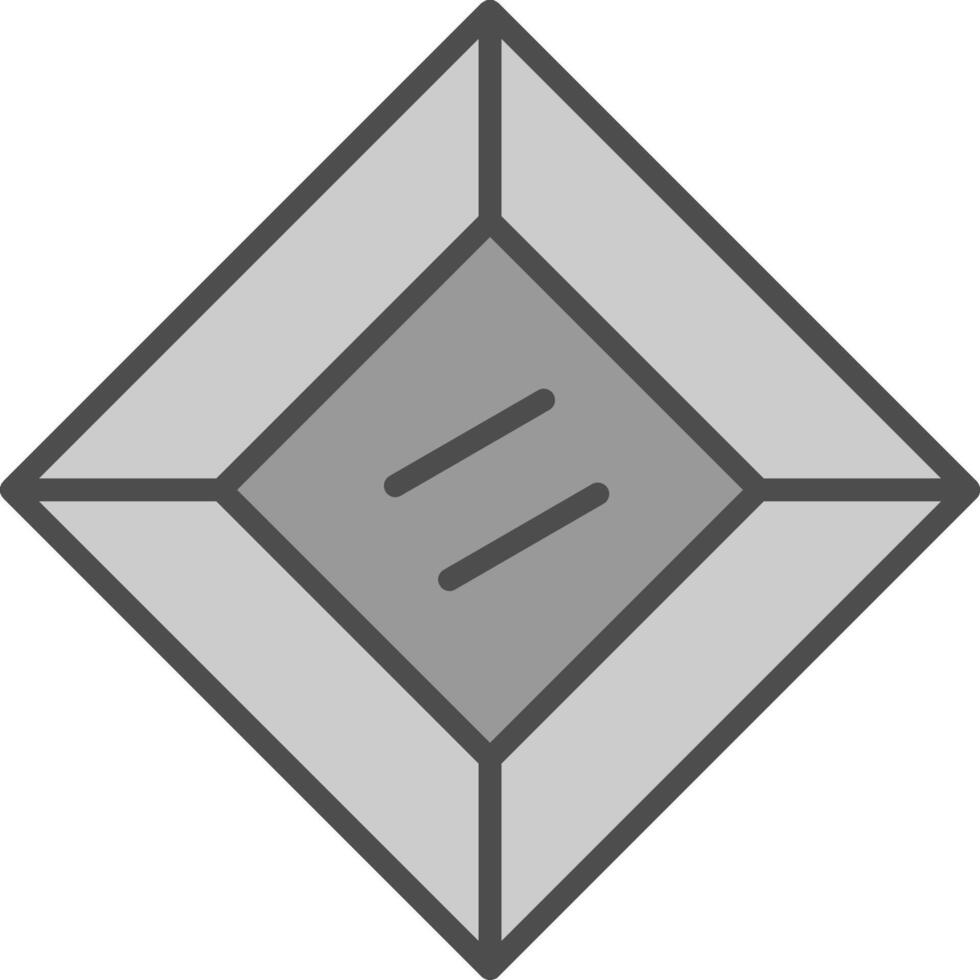 Gem Line Filled Greyscale Icon Design vector
