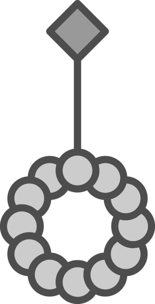 Belly Piercing Line Filled Greyscale Icon Design vector
