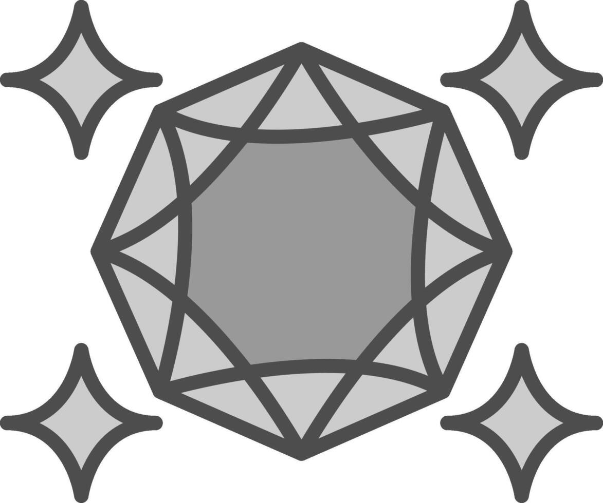 Sapphire Line Filled Greyscale Icon Design vector