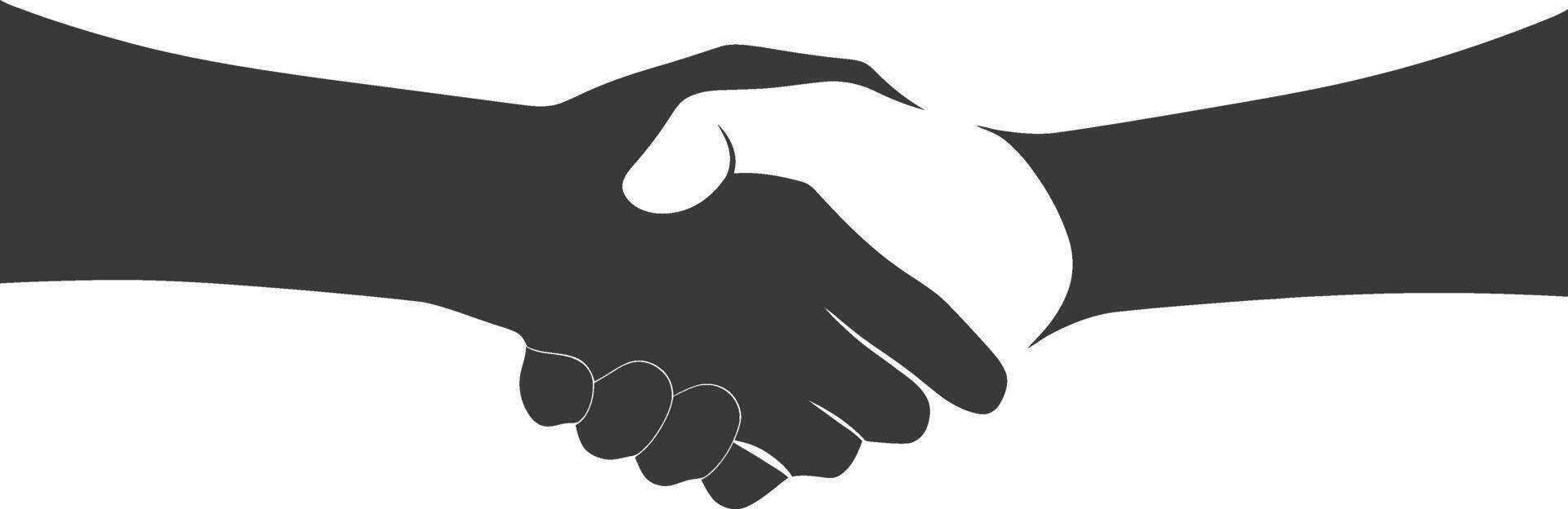 Silhouette Joining Hands holding in Harmony and Peace Between Races vector